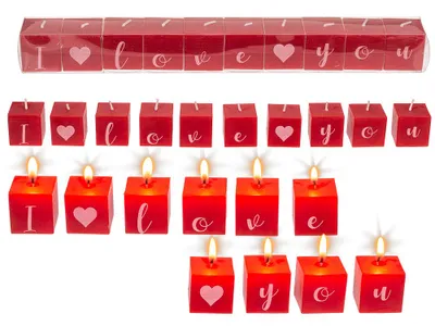 Produktbild von OOTB Kerzenblock mit Schrift I love you