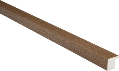 Produktbild von HEXIM Lamellenwand HDPS Polystyrol - Lamellen Wandverkleidung Akustikpaneele Wandpaneele Holz Imitat - (1 Abschlussleiste - dunkelbraune Holzstruktur) Holzpaneele