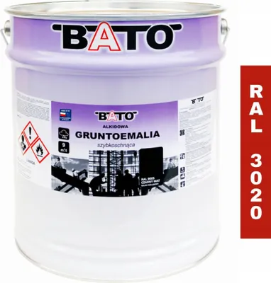 Produktbild von Alkyd-Grundierung, Farbe für Metall BATO RAL 3020 ROT 20 l