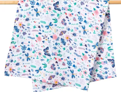 Produktbild von Musselin Mullwindeln – Wickeldecke 120 x 120 cm - Butterfly Dreams