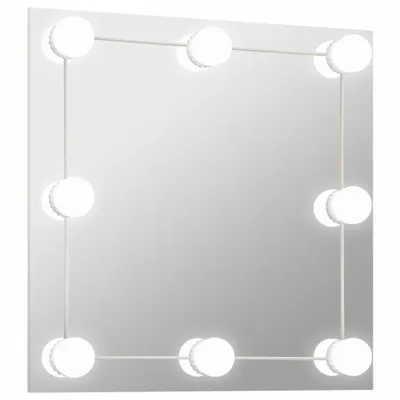 Produktbild von vidaXL Wandspiegel mit LED-Beleuchtung Quadratisch Glas