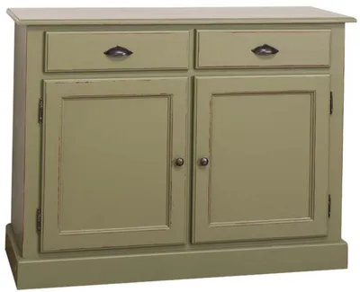 Produktbild von Casa Padrino Landhausstil Shabby Chic Massivholz Küchenschrank Antik Grün 120 x 45 x H.90 cm - Küchen Unterschrank im Landhausstil