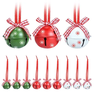 Metall-Glocken 12er Set, 4 cm, Weihnachtsbaumschmuck