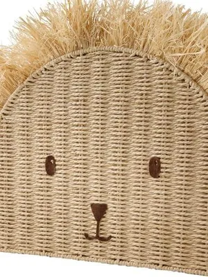 Produktbild von Beiger Löwen-Aufbewahrungskorb aus Papierseil