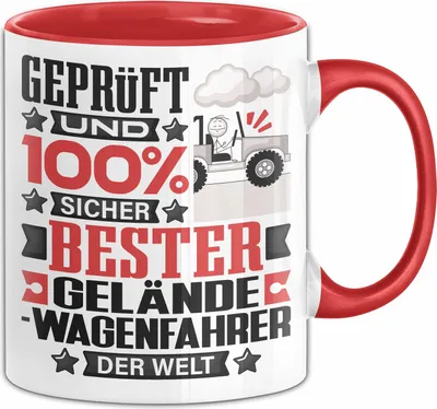Produktbild von Geländewagenfahrer Geschenk Lustiger Spruch für Geländewagenfahrer Geschenkidee Bester Geländewagenfahrer Der Welt (Rot)