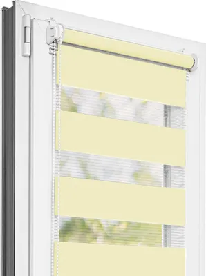 Obrázok produktu pre Estika dvojitá roleta Klemmfix – 40 cm cm x 150 cm cm – Svetložltá – Duo roleta bez vŕtania