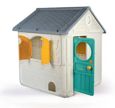Produktbild von Dolu Spielhaus, Weiß/Grau/Blau, 122,5 x 110 x 104 cm