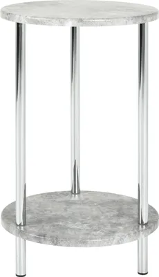 Produktbild von HAKU Möbel Beistelltisch betonoptik, chrom - MDF, Metall, B/H/T: 30x50x30 cm