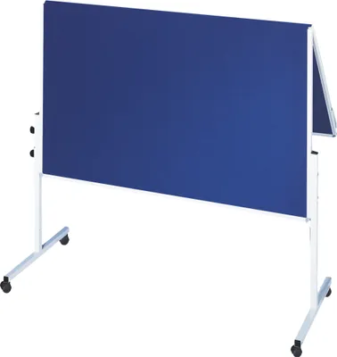 Produktbild von Soennecken Moderationswand 4869 klappbar Filz blau inkl. Rollen