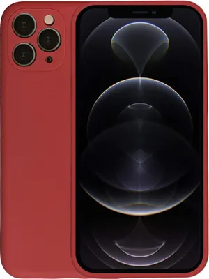 Produktbild von Handyhülle für iPhone 12 Pro  Silikonhülle - Backcover Siliconen Case - Rot