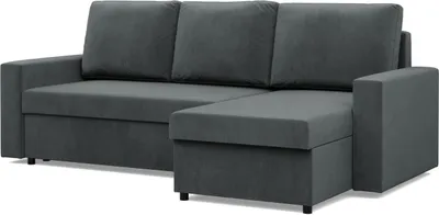 Produktbild von Ausziehbares Ecksofa mit Schlaffunktion NEO, Wohnzimmer Sofa, Bonell, Dunkelgrau