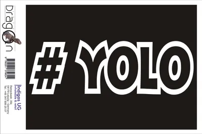 Produktbild von Aufkleber / Autoaufkleber - JDM / Die cut / Auto / OEM - Yolo - You only live once 210x90mm gelb - Heckscheibe / Heckscheibenaufkleber