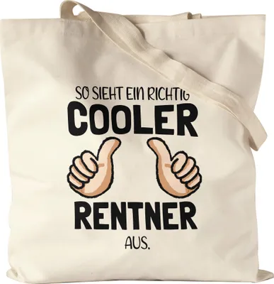 Produktbild von So Sieht Ein Cooler Rentner Aus Jutebeutel Stoffbeutel Canvas Geschenkidee Ruhestand Pension Rente