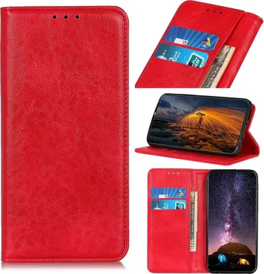 Produktbild von Mobigear Classic Elegance  POCO X4 GT Hülle Klapphülle Geldbörse - Rot