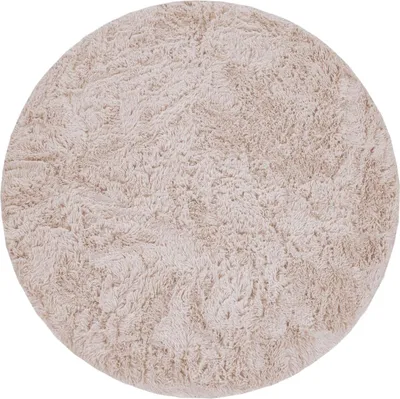 Produktbild von Paco Home Hochflor Teppich Wohnzimmer Fellteppich Kunstfell Shaggy Flauschig 160 cm rund