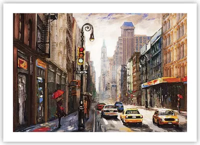 Produktbild von Poster - Poster ohne Rahmen - New York Aquarell - 70x50 cm - Wand Bild - Wanddeko - Wandbilder - Kunstposter - Wandposter - Bilder - Kunstdruck - Wanddekoration - Wandbild - P2XAA70x50-4590