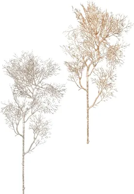 Produktbild von Korallenzweige Kunstzweige Dekozweige Kunstdeko Zweige Kunststoff 1 Stk - 2 Farben, 5_Farbe:Silber