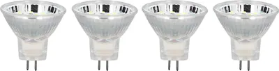 Imagen del producto de 4 bombillas MR11 de 12 LED, 2W, 300 lúmenes, foco con doble pin, para iluminación de jardines, luz blanca fría, 6000K