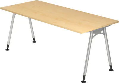 Produktbild von bümö Schreibtisch Serie-A - Nachbildung Ahorn, Größe: 180 x 80 cm