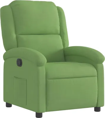 Image de Fauteuil relax vert clair velours