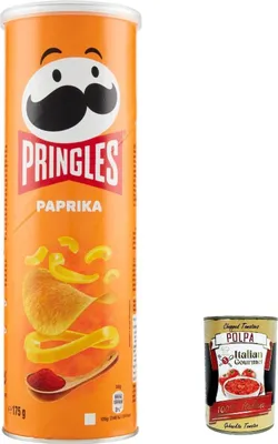 Produktbild von 12x Paprika, Salziger Snack mit Paprika Geschmack, Kartoffelchips 175g + Italian Gourmet Polpa di Pomodoro 400g Dose