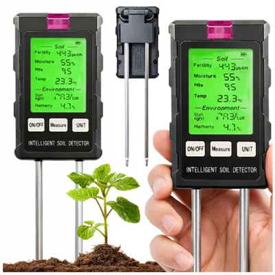Productafbeelding van Plantenvochtmeter Bodemhygrometer 6in1 Temperatuurlicht Ph