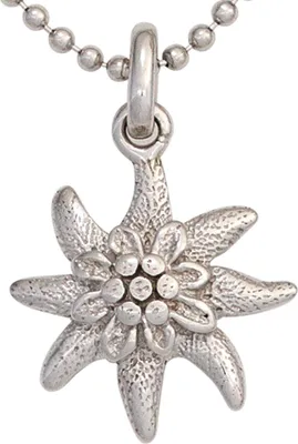 Produktbild von JOBO Anhänger Edelweiß 925 Sterling Silber rhodiniert teilmattiert