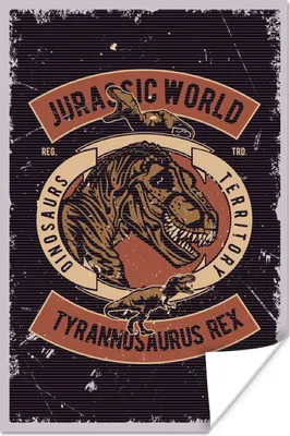 Produktbild von MuchoWow® Poster Jurassic world - Dinosaurier - Retro 80x120 cm - Papierdruck