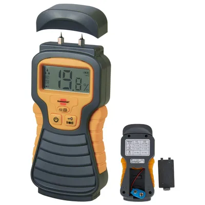 Produktbild von Brennenstuhl Feuchtigkeits-Detector MD (Feuchtigkeitsmessgerät/Feuchtigkeitsmesser für Holz oder Baustoffe, Holzfeuchtemessgerät mit LCD-Display)