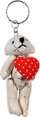 Produktbild von Schlüsselanhänger Bär mit Herz - Süßer Teddy Anhänger für Tasche & Schlüssel - Valentinstag Geschenk