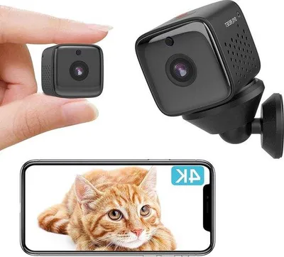 Obrázek produktu pro Mini WiFi bezpečnostní kamera 4K FHD s detekcí pohybu a nočním viděním
