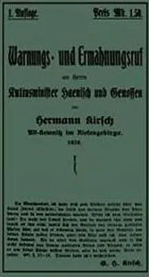 Image de Warnungs- und Ermahnungsruf an Herrn Kultusminister Haenisch und Genossen