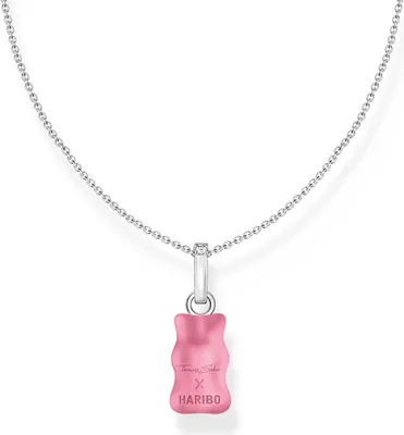 Produktbild von Thomas Sabo KE2209-052-9-L45V Damen-Collier mit Pinkfarbenem Goldbären-Anhänger