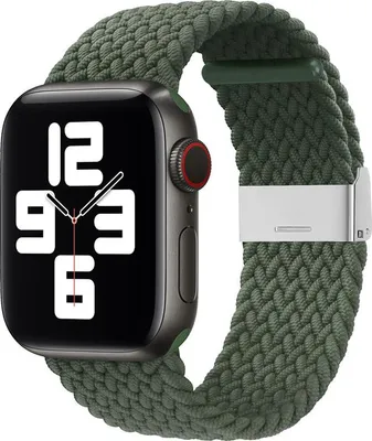 Produktbild von HQWear Strap Stoffarmband fr Apple Watch 6, 5, 4, 3, 2, 40 mm, 38 mm, Grn