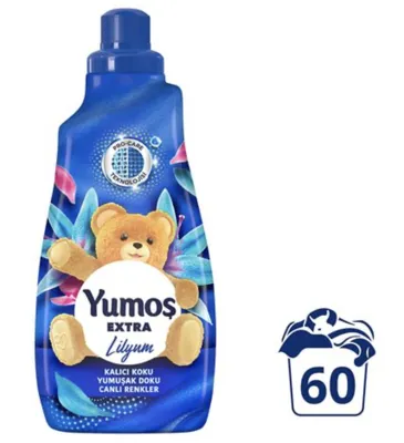Produktbild von Yumos Extra Weichspüler Lilien 1440 ml – Konzentrierter Duftweichspüler für langanhaltende Frische & weiche Wäsche