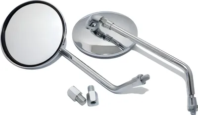 Produktbild von Paar Rückblickspiegel Ø105 mm, chrom - Gewinde M8 / M10 mit Adapter