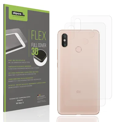 Immagine prodotto di 2x Pellicola protettiva opaca per Xiaomi Mi Max 3 Rückseite Protezione Antiurto Anti-Shock