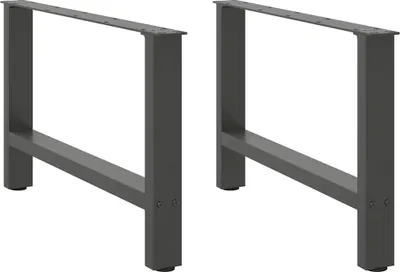 Zdjęcie produktu dla Nogi do stolika kawowego Antracyt 2 szt. 70x(42-43) cm Stal