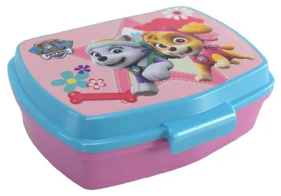 Produktbild von Paw Patrol Lunchbox in Lila / Rosa Mädchen Motiv 17,5 x 14 x 6 cm