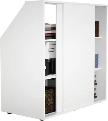 Image de Armoire avec mur incliné dans la chambre à coucher mansardée - Armoire pour murs inclinés