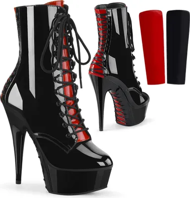 Produktbild von DELIGHT-1020FH Damen Booties von Pleaser, Schwarz EU 41, US 11