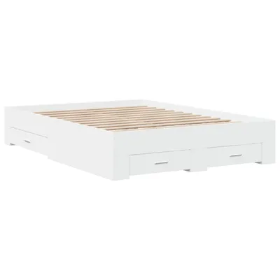 Obrázek produktu pro Rám postele se zásuvkami bílý 135 x 190 cm kompozitní dřevo