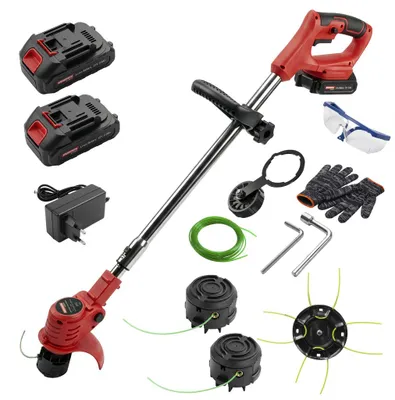 Zdjęcie produktu dla Podkaszarka akumulatorowa wykaszarka kosa do trawy Werkberg Garden PODKQ101 21V 15cm 2x2Ah
