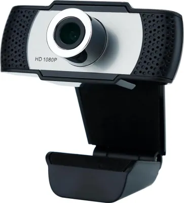 Produktbild von Cadorabo Webcam 1080P in Schwarz Mit Mikrofon USB 2.0 Webkamera mit drehbarem Clip