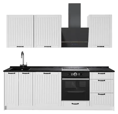 Imagen del producto de Mueble de cocina Vicco Fame-Line Blanco casa de campo/Blanco 230 cm, ET Antracita, Model 64033