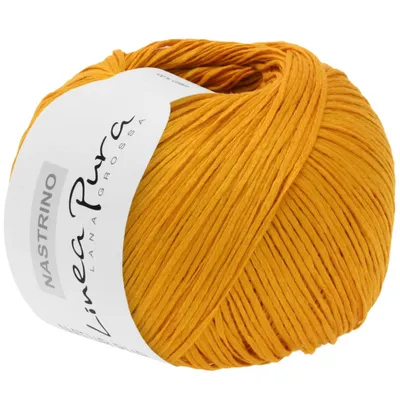 Produktbild von Lana Grossa NASTRINO 50 g hochwertiges, seidig glänzendes Baumwoll-Bändchengarn 190 m, Farbe:011 - Ginstergelb