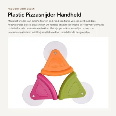 Produktbild von Handheld Pizza-Schneidgerät - Hochwertiges Material - Vaatwasmachinebeständig - Dauerhaft - Sicher - Praktisch und Handlich - Pizza-Schneidgerät