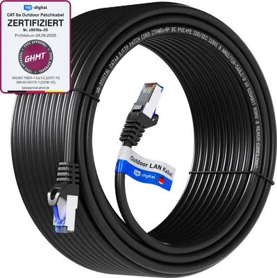 Produktbild von hb-digital Patch Kabel 25m CAT 6a für Außenbereich S/FTP PVC PE