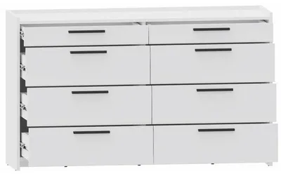 Obrázok produktu pre Komoda – 6 zásuviek – Bielizeň – Laminovaná MDF – Úložná komoda – Komoda – Nočná komoda