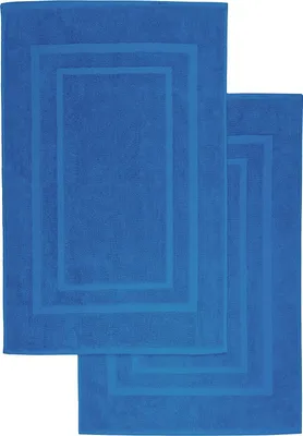 Produktbild von Badematte Badvorleger 2er Pack 50x80cm, 100% Baumwolle, Navy blau